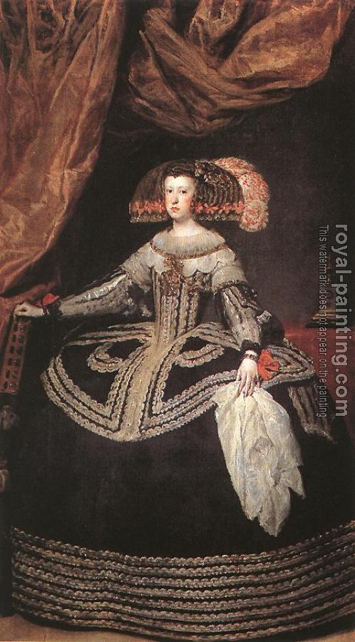 Diego Rodriguez De Silva Velazquez : Queen Dona Mariana of Austria